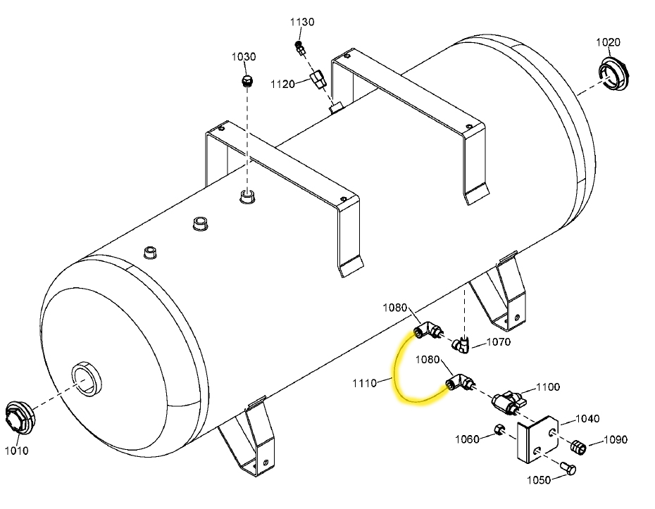 Quincy Compressor 0070600264 Hose