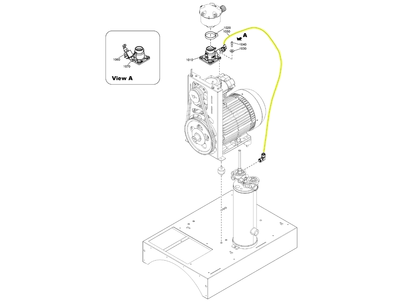 Quincy Compressor 0070600209 Hose