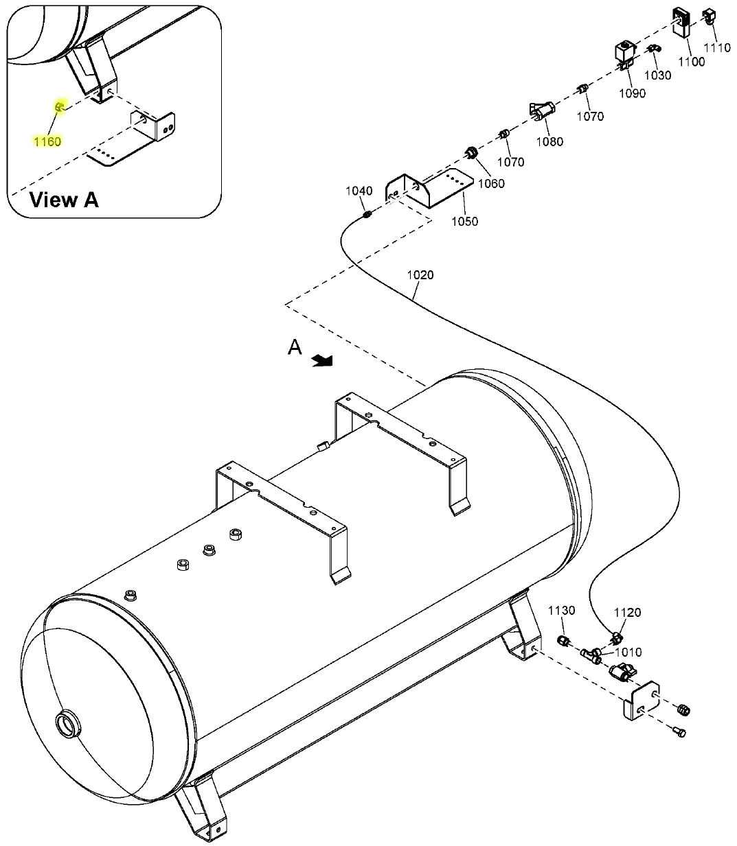 Quincy Compressor 0266211200 Hexagon Nut